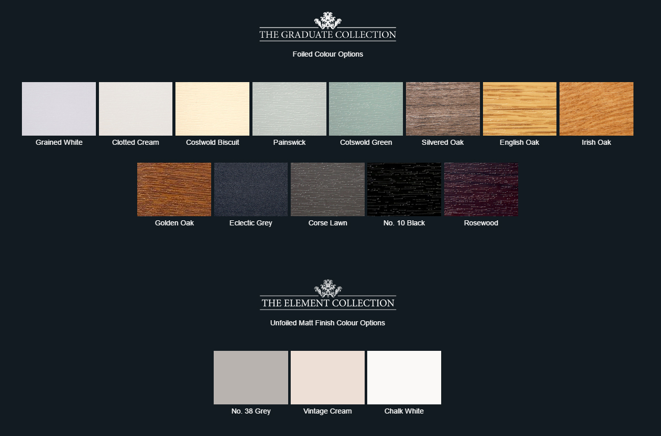 Residence 7 Window Colour Options